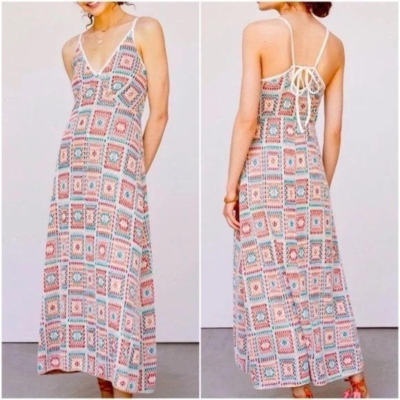 Anthropologie Cecilia Prado Granny Crochet Midi Dress